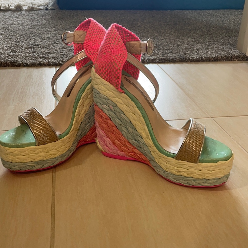 Sophia Webster colorful 4” wedges